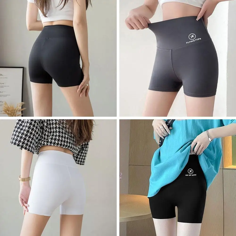 

1pcs High Waist Sharkskin Yoga Pants Women's Three-quarter Anti-exposure Lifting Butt Seamless Slimming Length P7V2