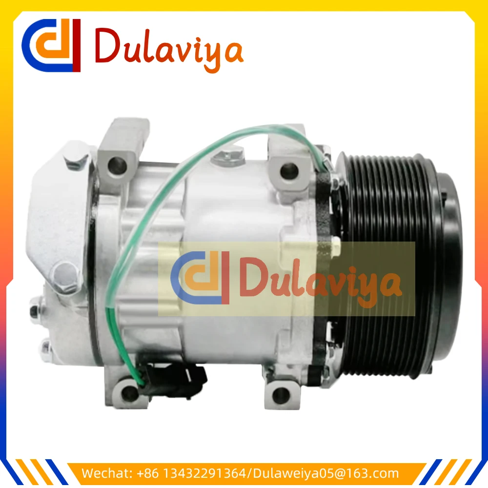 Auto Part SD7H15 AC Compressor for Caterpillar 320D Excavator 24V SD7H156095 SD7H15-6095 3729295 372-9295 0190504232 CAT372-9295