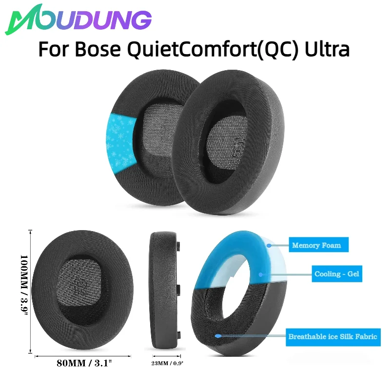 

1 Pair Replacement Ear Pads For Bose QuietComfort(QC) Ultra Headphones Softer Protein Leather Earpads