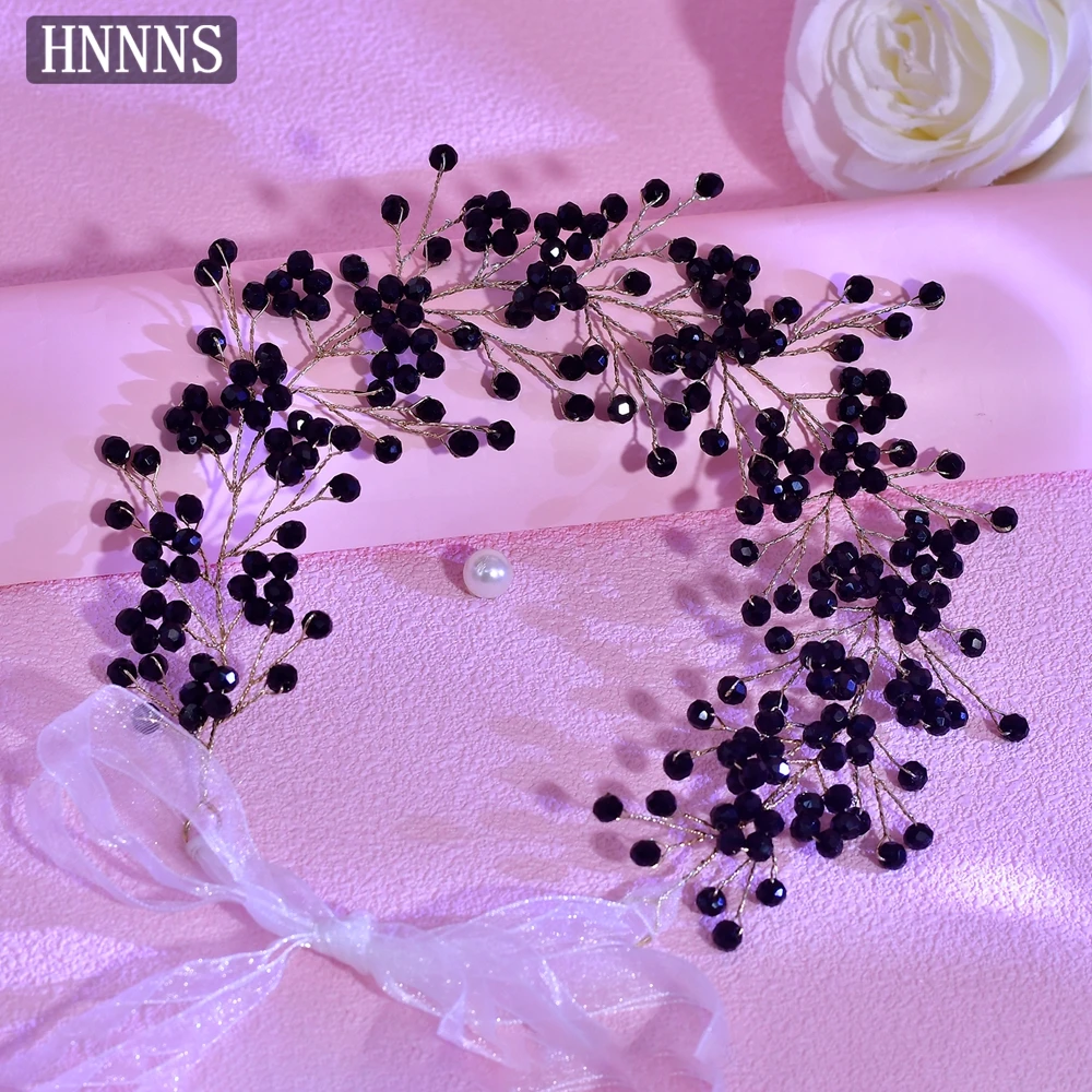 

HNNNS Elegant Crystal Headband Romantic Vintage Hair Hoop Party Prom Hairband for Women Atmosphere Headwear Hair Accessory A352