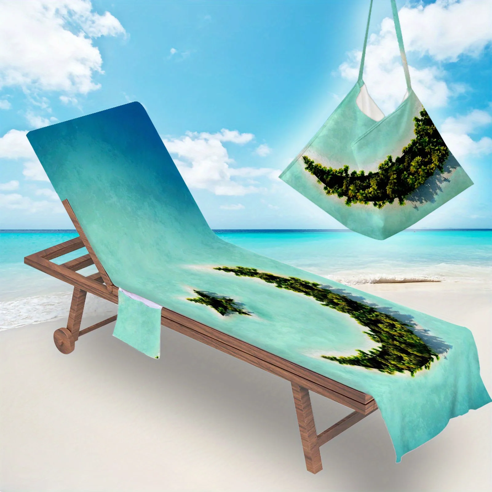 

Полотенце для шезлонга заката, чехол для полотенец для шезлонга, чехлы для шезлонгов для отдыха в бассейне для улицы, сада, пляжа, гостиничного бассейна