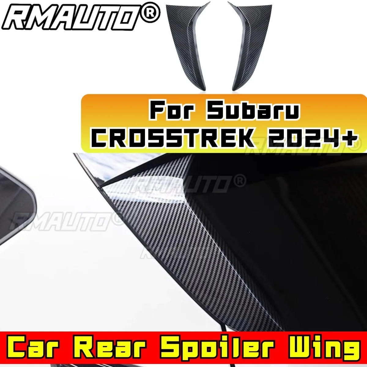 

Для Subaru CROSSTREK 2024 + автомобильный боковой спойлер, крыло, автомобильные аксессуары, карбоновый вид, задний боковой спойлер автомобиля, модификация крыла, часть