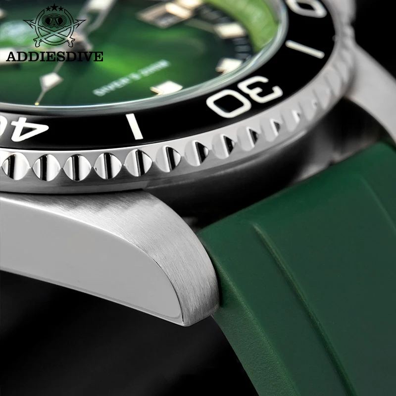 ADDIESDIVE New Watch for Men 41mm Ceramic Bezel AD2089 BGW9 Super Luminous 200m Waterproof Fashion Stainless Steel Quartz Watch