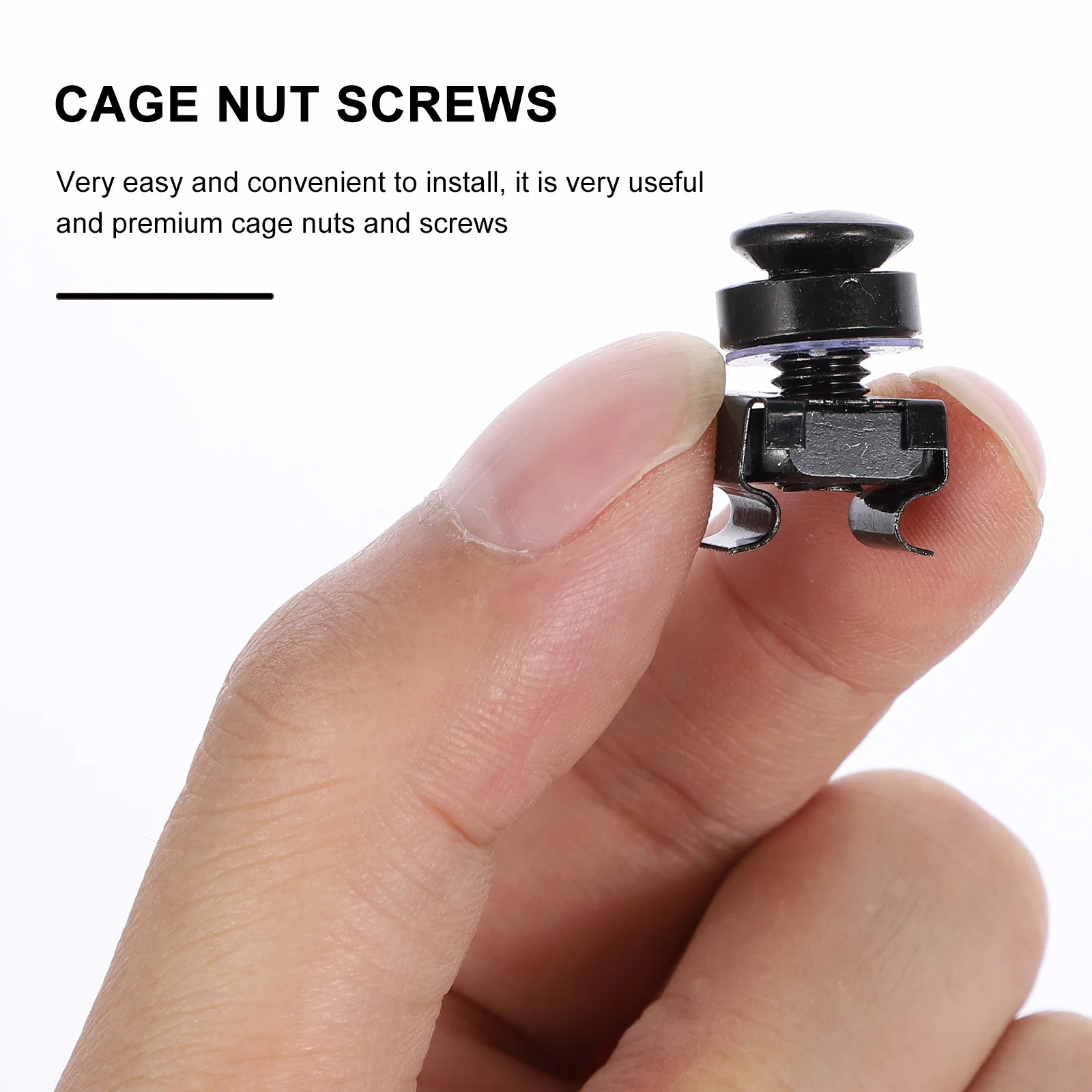 

50Sets Cage Nuts and Screws Sturdy Durable Cage Screw Set Perfect for Rack Mounting and Machine Use Easy to Install