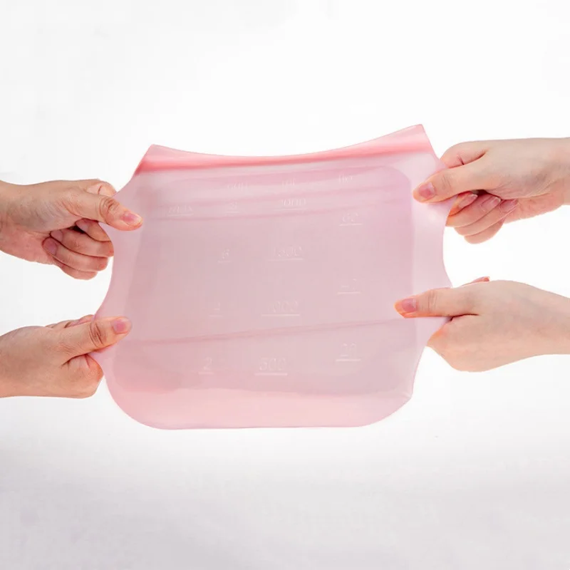 Silicone Storage Bag,Multipurpose Reusable Food Grade Fresh-keeping Containers for Microwave,Refrigerator