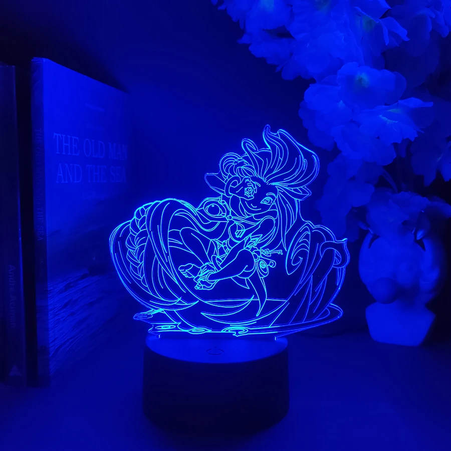 League of Legends Zoe Game Lamp Anime Figure Nightlight for Gaming Room Decoration LOL Action Figure Aspect of Twilight Gift