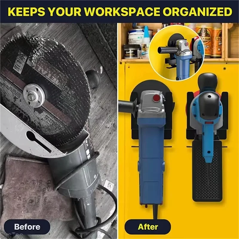 

ABVG-Angle Grinder Wall Mount Bracket Angle Grinder Storage Rack For 5Inch Angle Grinder