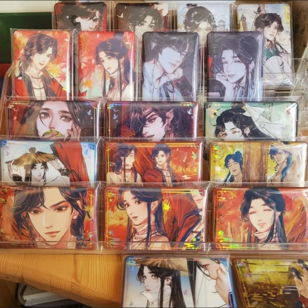 100% genuino Heaven Officials Blessing Card Lantern Night Cards Xie Lian San Lang Caricatura ‌   Regalos de tarjetas de colección de personajes