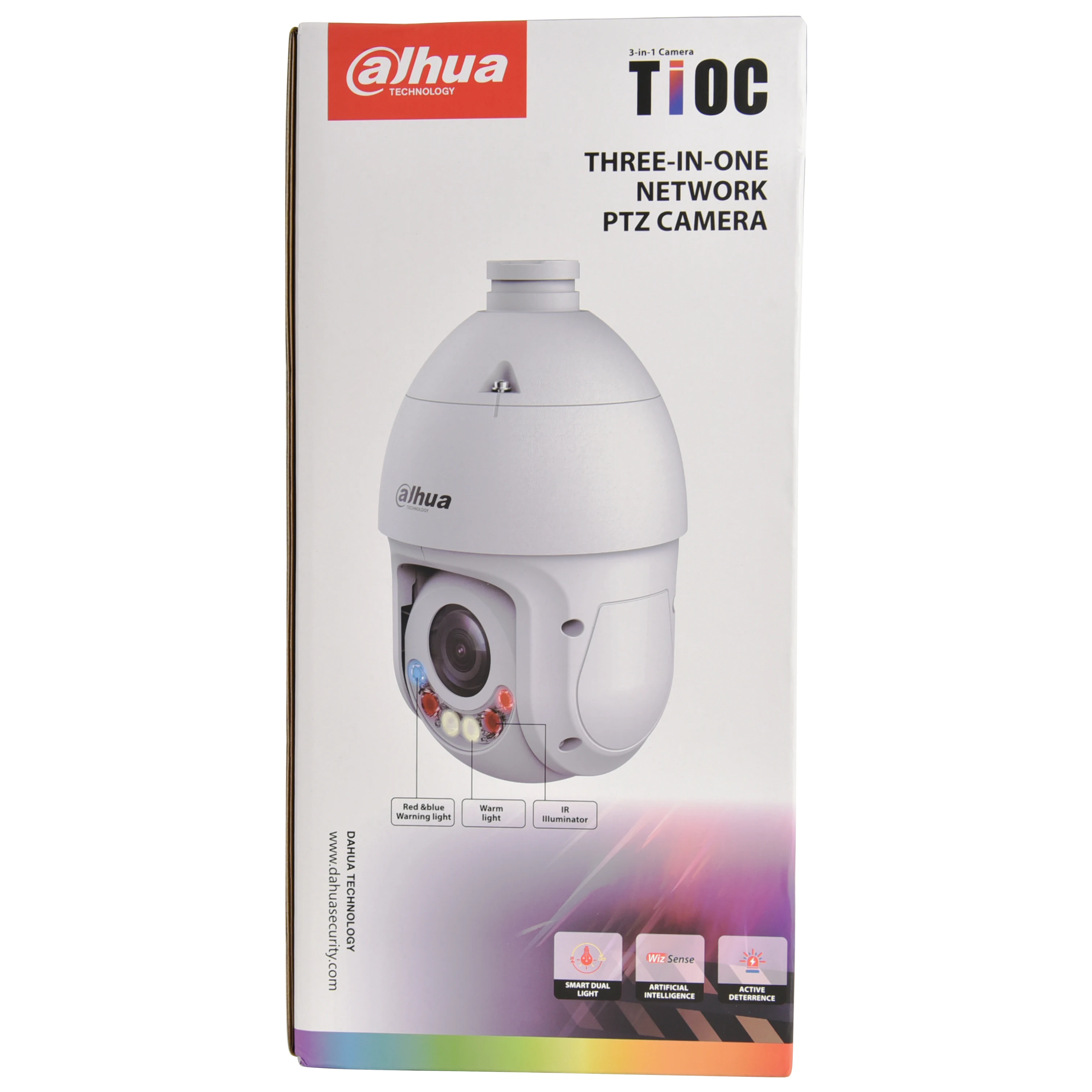 داهوا-كاميرا ptz الأصلي SD4E825GB-HNR-A-PV1، 5-125 مم، 8 ميجابكسل، 25x، tioc، wizsense، rede colorida aviso sonoro Movimento Dedection