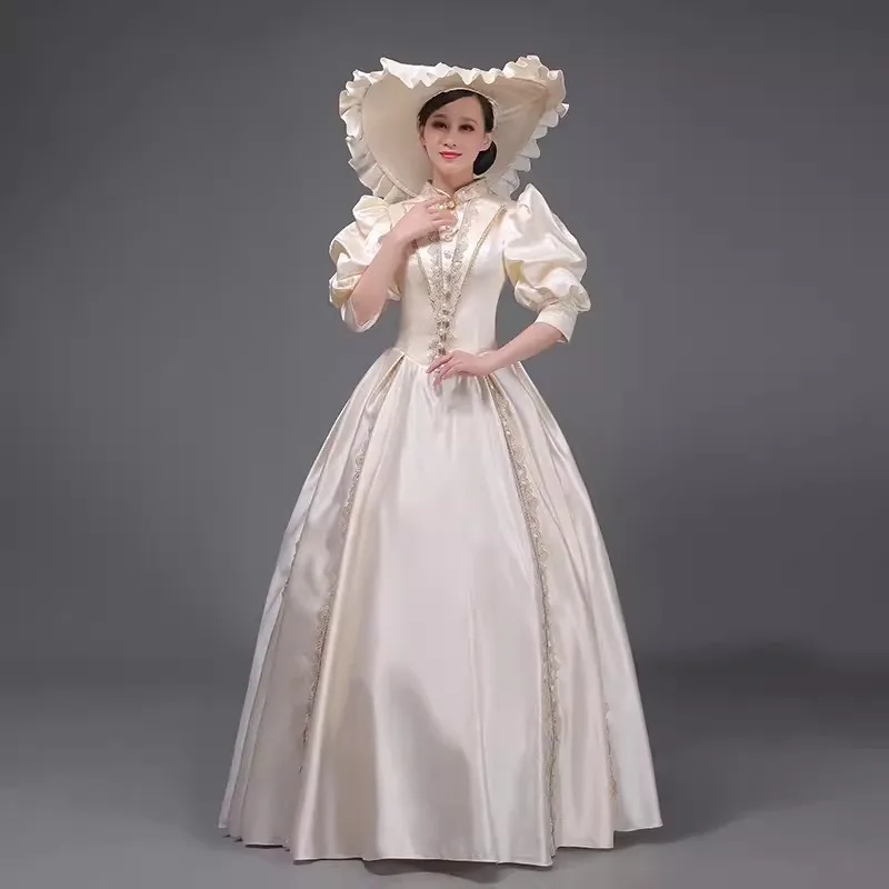 Victoria Medieval Renaissance Trang Phục Váy Marie Antoinette Rạp Hát Tại Bóng Gown với chiếc mũ