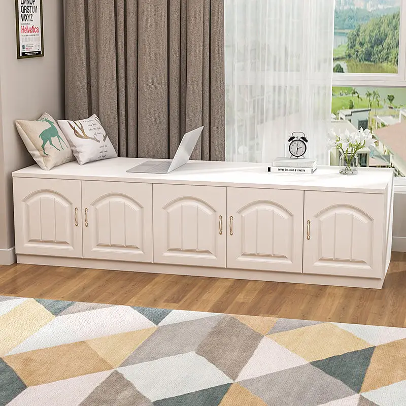 

Шкафчик для сидения из массива дерева От пола до потолка, низкий комбинированный балкон, татами для спальни, оконный шкаф