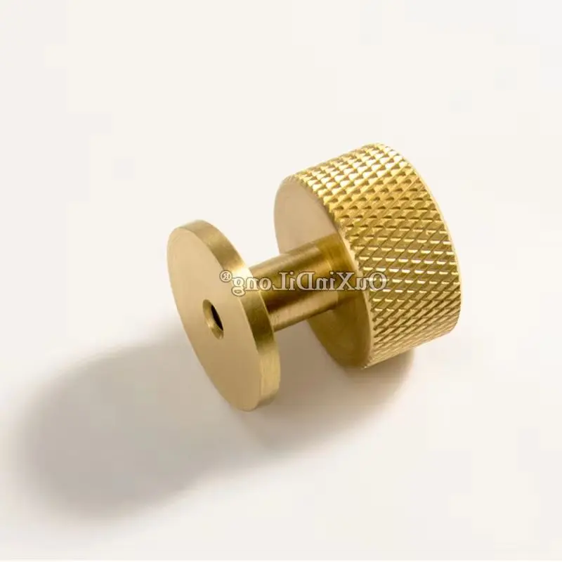 

5 шт., твердые латунные ручки для мебели с накаткой, ручки для ящиков, шкаф, кухонный шкаф, комод, дверные ручки