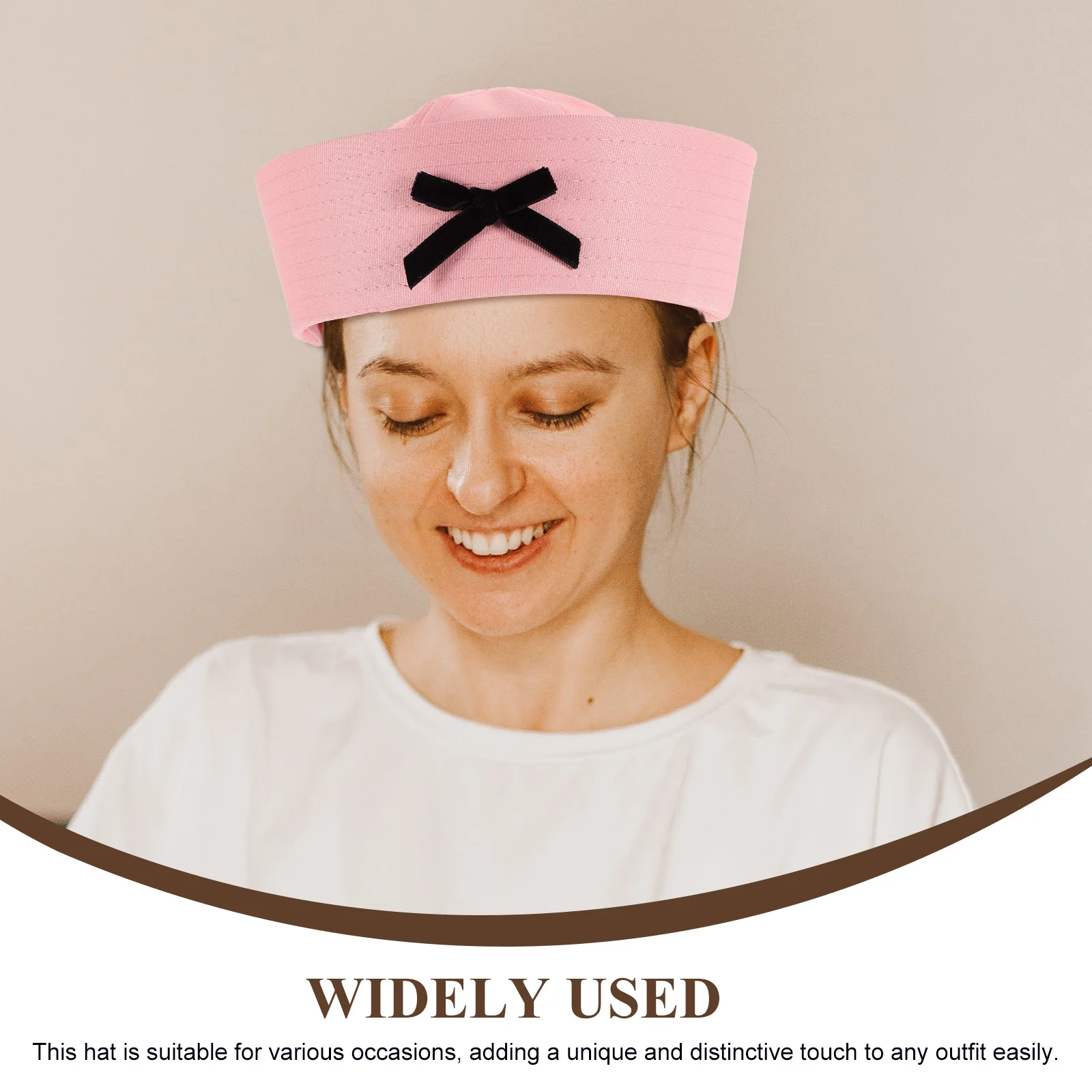 

Женская матросская шляпа с бантом, классическая цветная ткань, дышащая, удобная, стильная, милая матросская шляпа с бантом для косплея