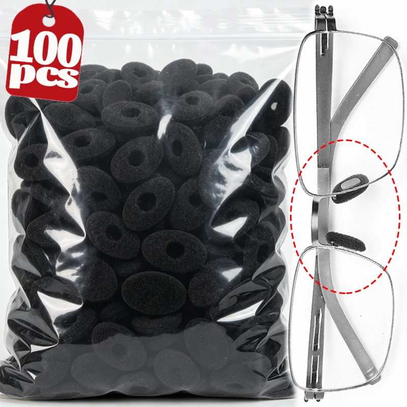 Reusable Anti-Slip Sponge Nose Pads Soft Sweat Absorb Nose Pads Cushion Comfortable Bridge Support Sunglasses Eyewear Accessory