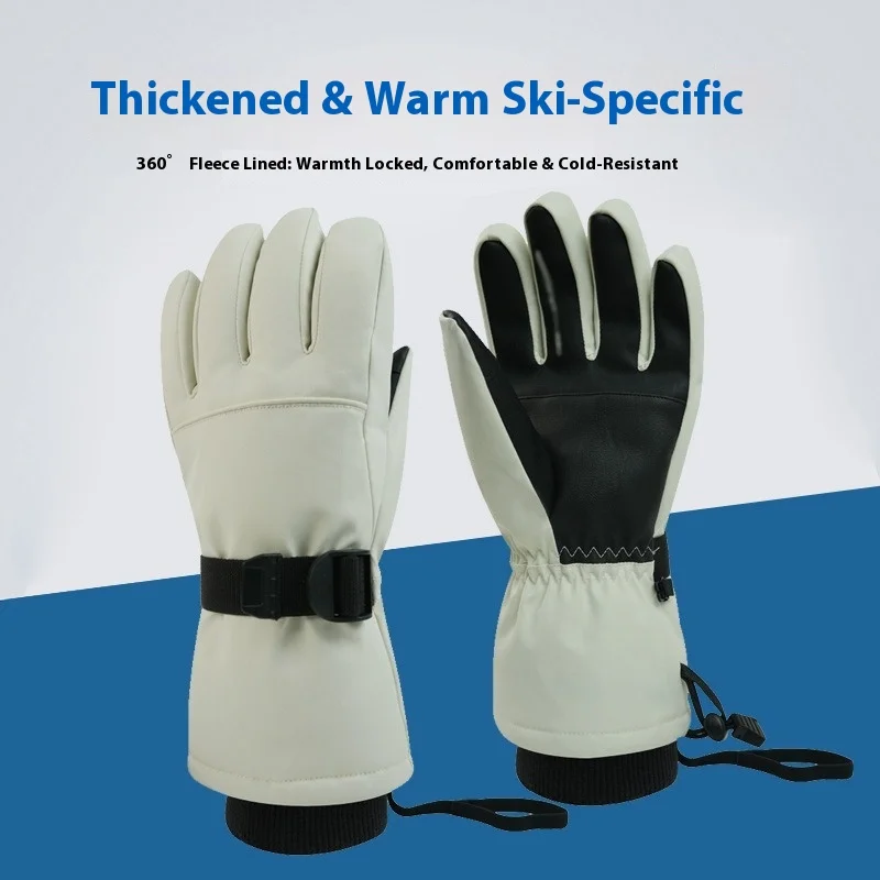 

New Ski Gloves for Men and Women Waterproof Cold Weather Thermal Insulated Glove Touchscreen Compatible for Snowboarding Skiing​