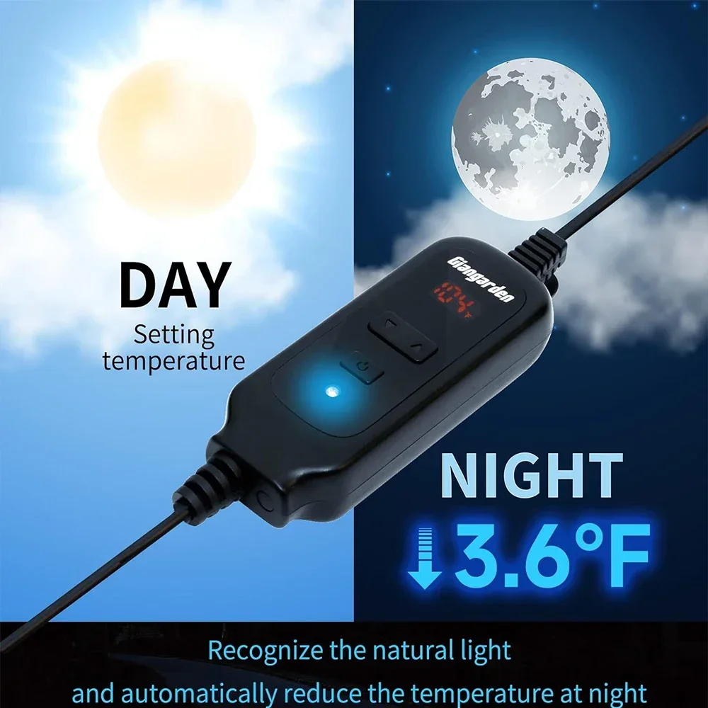 Waterproof Reptile Heating Pad with Temperature Control Lizards Heat Mat for Terrarium under Tank Heater Combo Warming Supplies