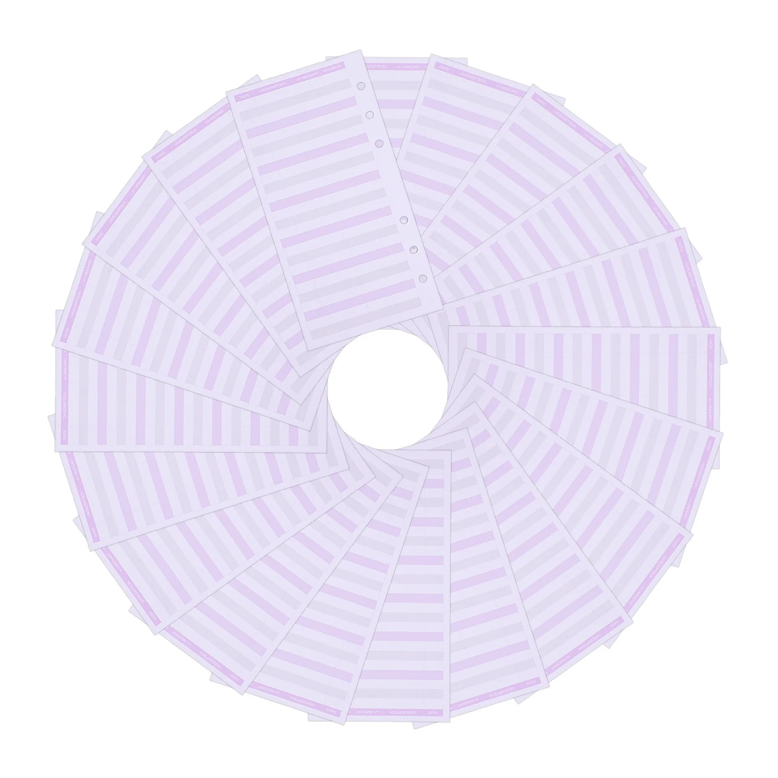 60Pcs Budget Sheets Paper Inserts for Binder Cash Recording Cards Household Plan Accessory Budget Binder Inserts