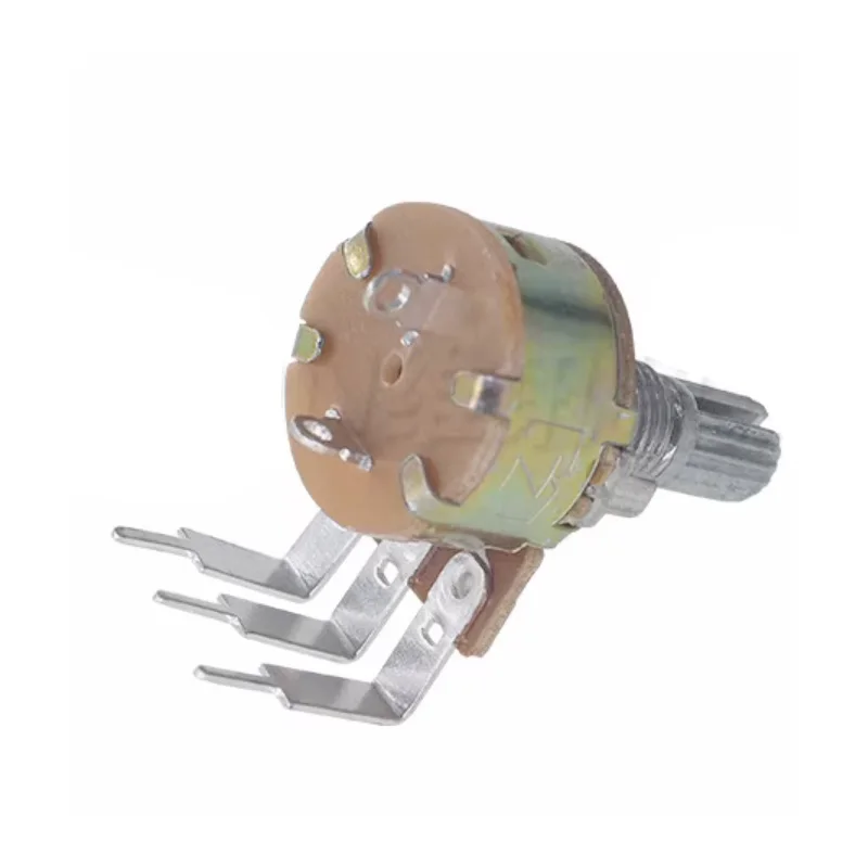 5pcs  NEW Single Potentiometer WTH148 with switch 15mm B5K B10K B50K B100K B500K For Amplifier Audio 5k 10k 100k 50k 500k