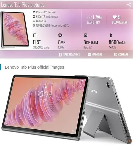 Imagen 2 del producto Funda con teclado retroiluminado para Lenovo Tab Plus Studio 2024, Funda protectora para teclado de tabletas de 11,5 pulgadas para Tab Plus TB351FU