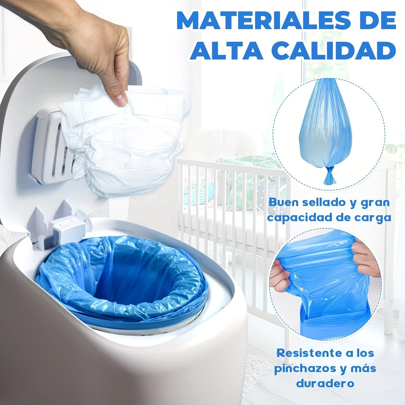 10/5PcsNappy Bin Refill Bags, Refill Bags for Genie, Diaper Pail Refills for Angelcare for Munchkin, Scented view 2