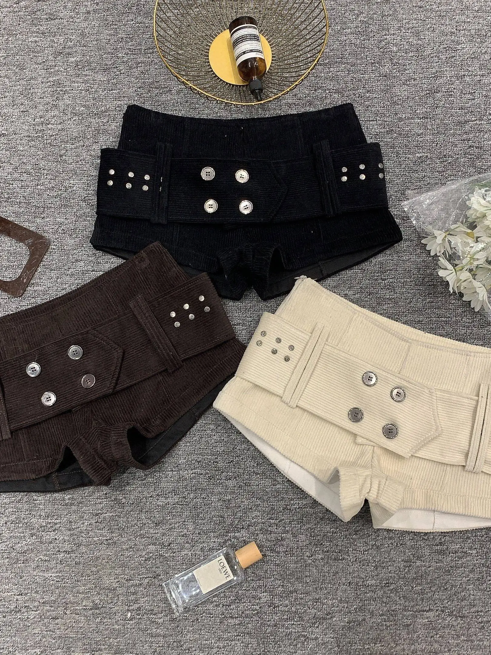 

Women Apricot Mini Corduroy Shorts Vintage 2000s Y2k Gyaru Micro Nightclub Shorts Low Rise Hot Pants Shorts Summer Clothes 2026