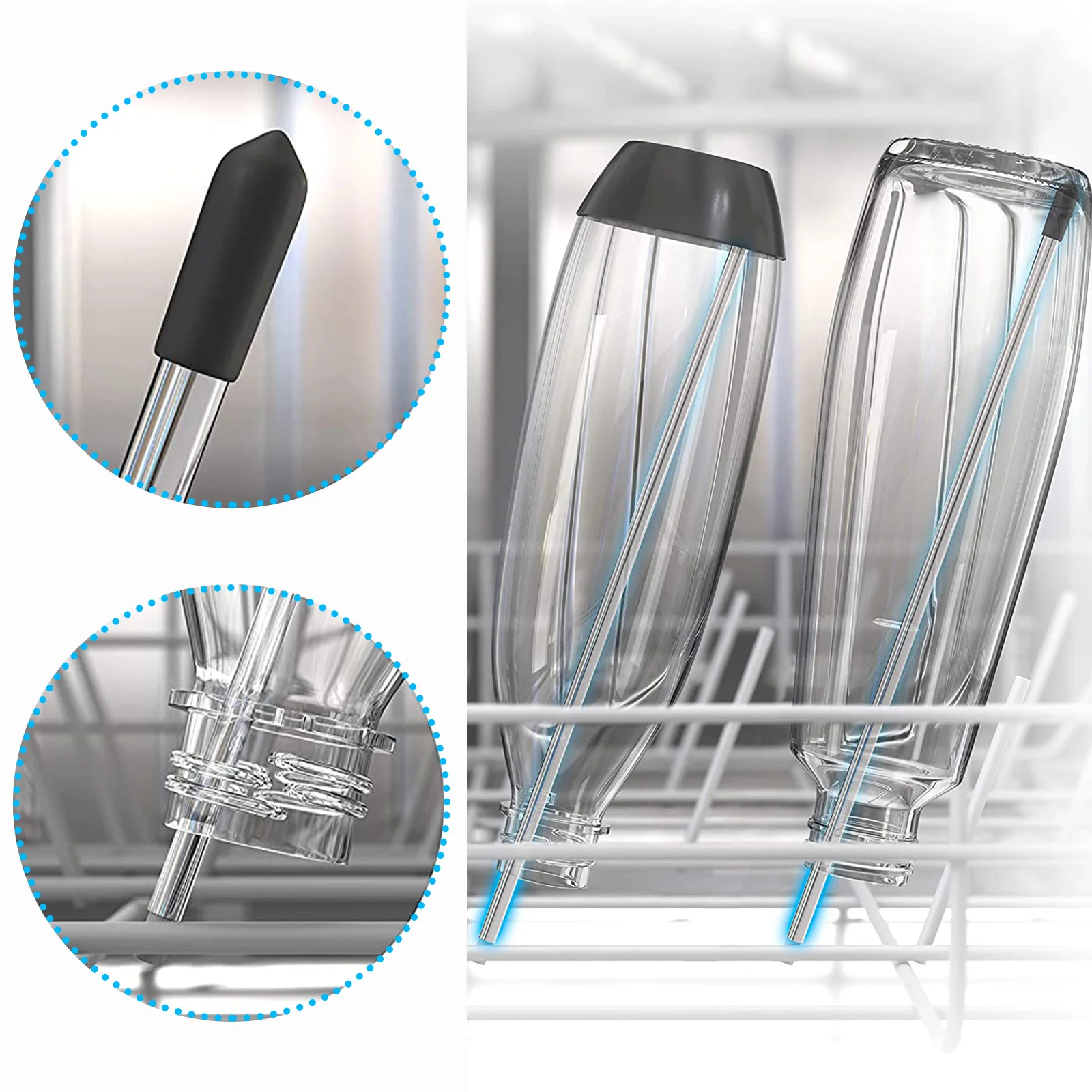 Dishwasher Insert Compatible with Soda-Stream Bottles Glass Holder for Dishwasher Bottle Holder Suitable for All Standard