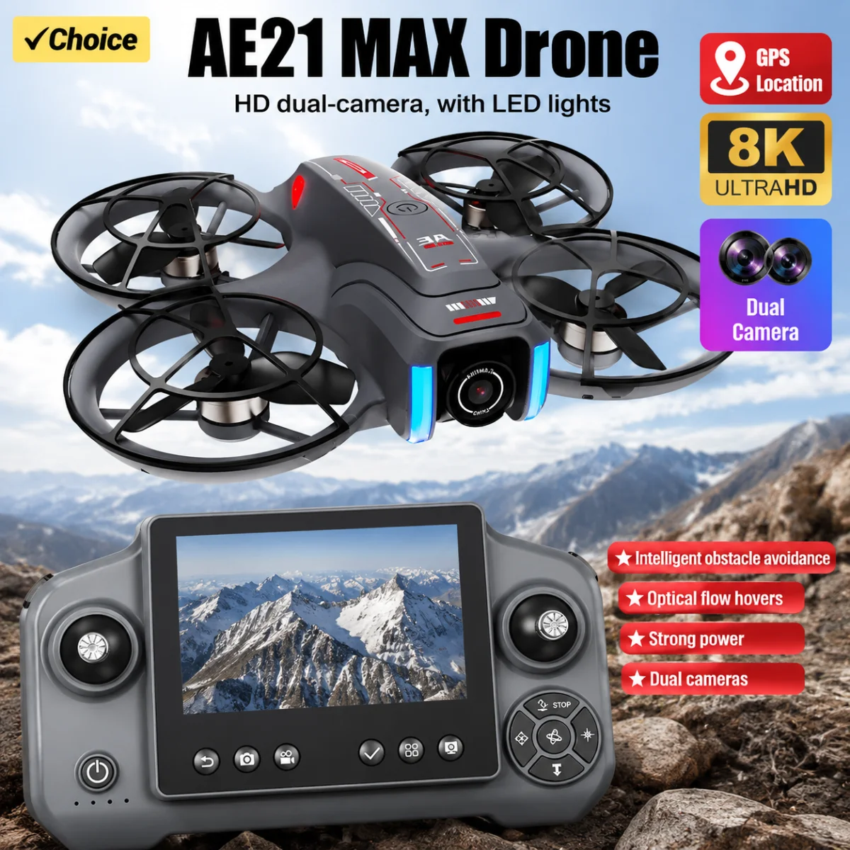 Drone Photogrammetry - AE21 Mini Drone Toy 8K HD