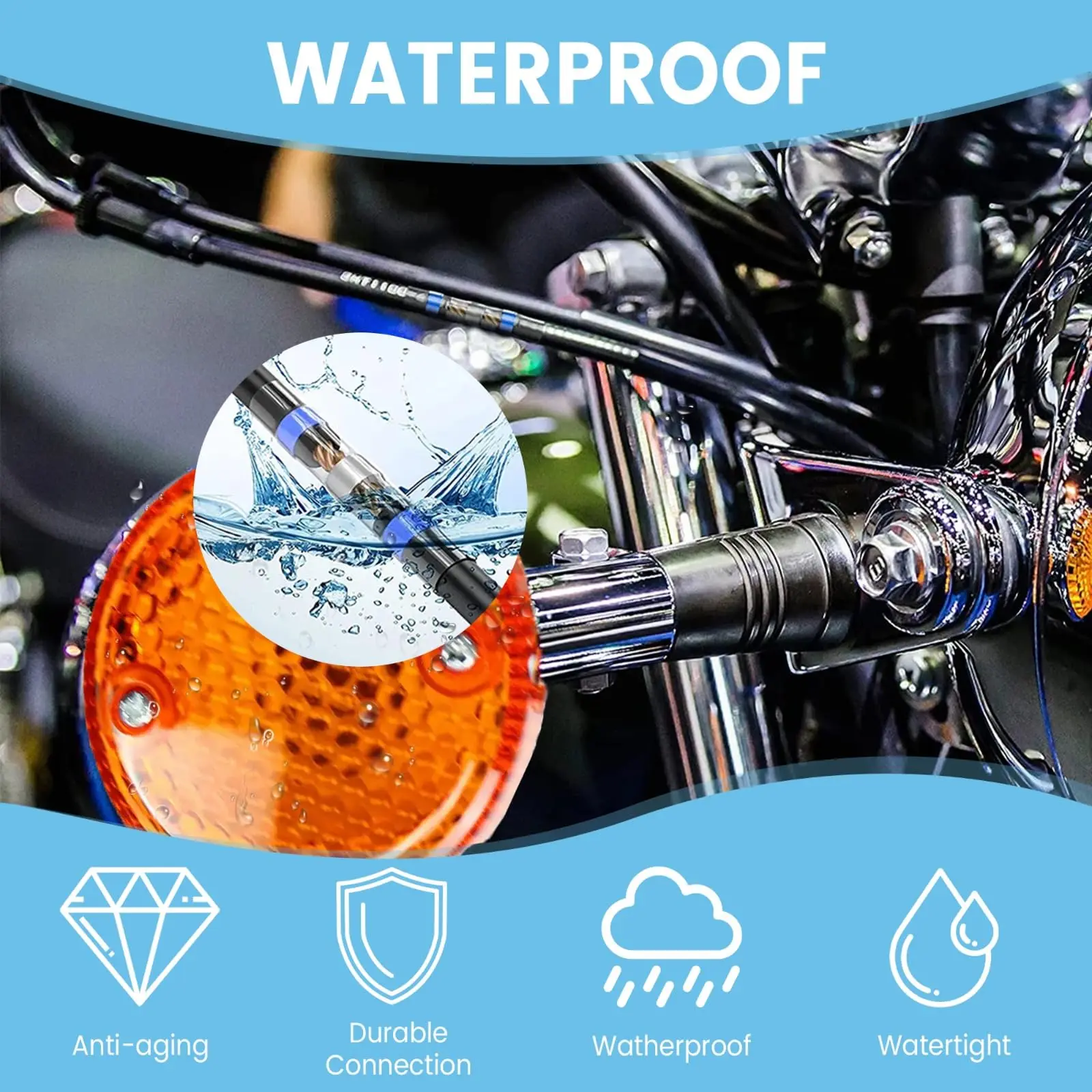 Connettori termorestringenti, connettori per cavi a crimpare elettrici isolati impermeabili, terminale di giunzione per barche marine automobilistiche