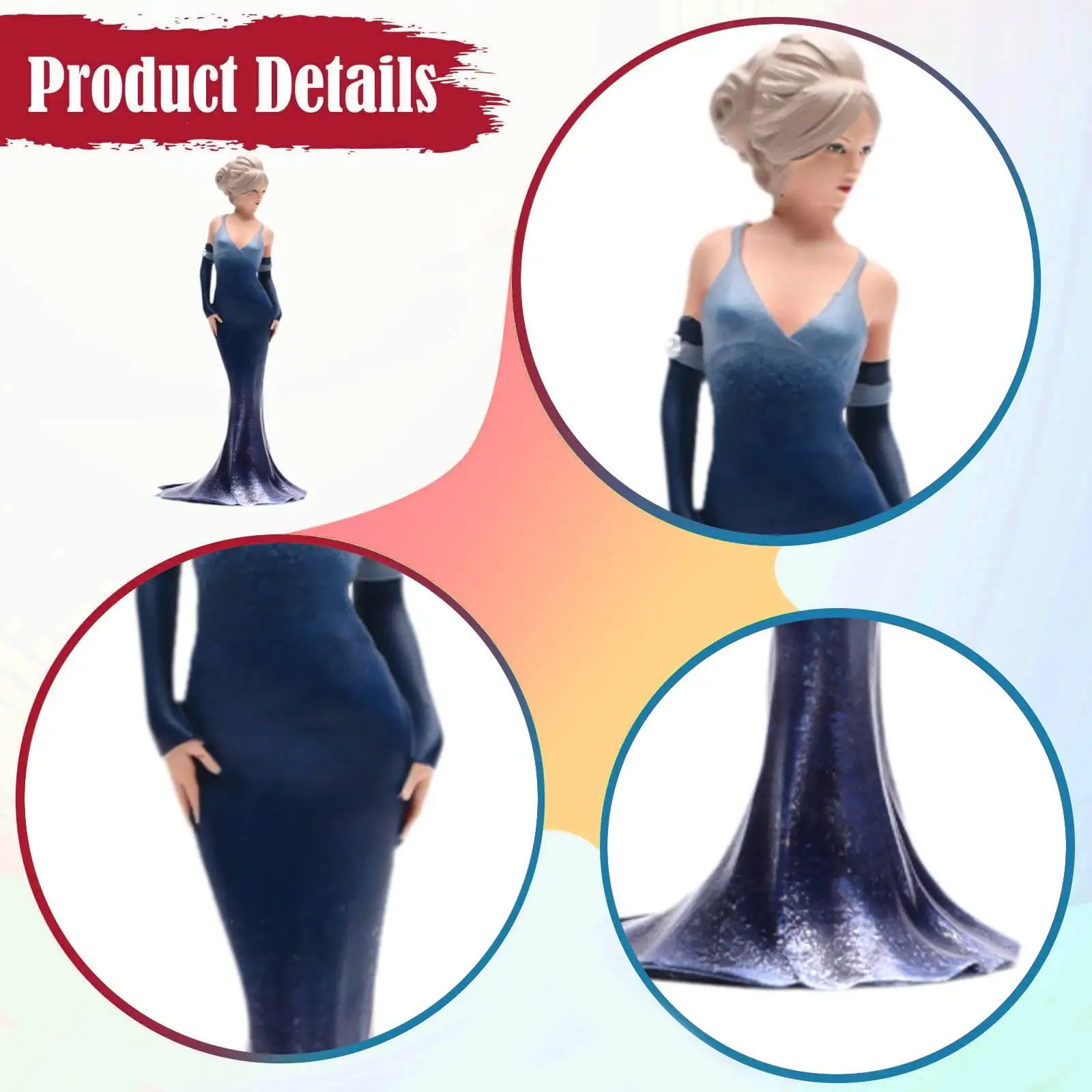 1:18 Scale Woman Miniature Figure Decorative Ornament Small Sand Table Decor Collectibles Tiny Miniature Scene Figurine Diorama