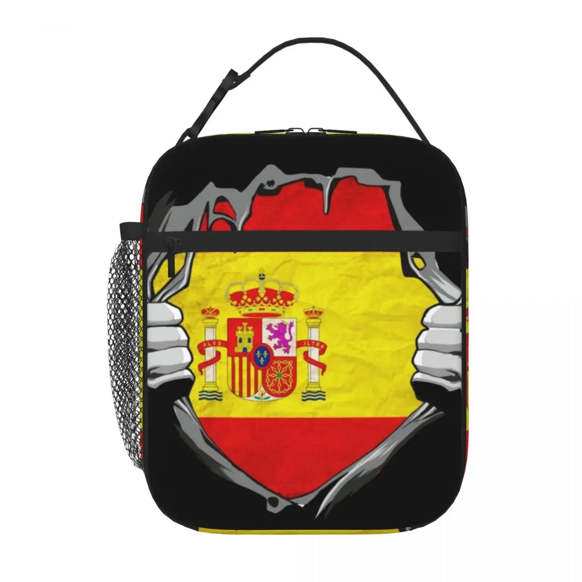 

Государственный флаг. Испания. Сумки для ланча, изолированная коробка для бенто, водонепроницаемая сумка для ланча, многоразовые сумки для пикника, Термосумка для женщин