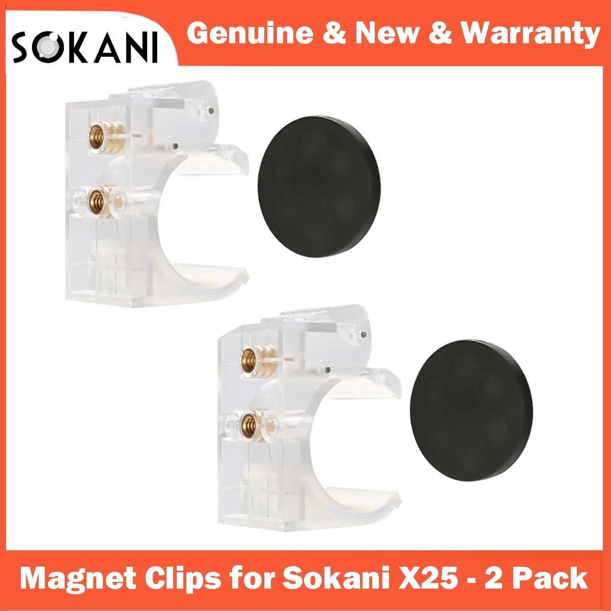 Sokani Clip with Magnet for Sokani X25 RGB Video Tube Light - 2pcs Kit