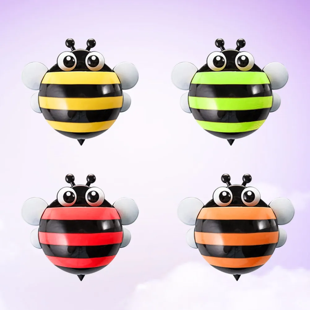 4Pcs Fun Snail Shaped Toothbrush Holder with Strong Suction Cup for Bathroom Kitchen Travel Organizing Toothpaste Facial Tools