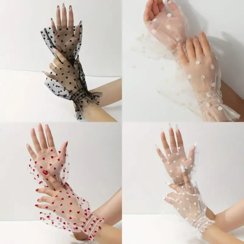 ネイルアートフォトグローブ水玉ネイル偽カフネイル写真装飾袖ファッションネイルアートアクセサリー写真撮影の小道具