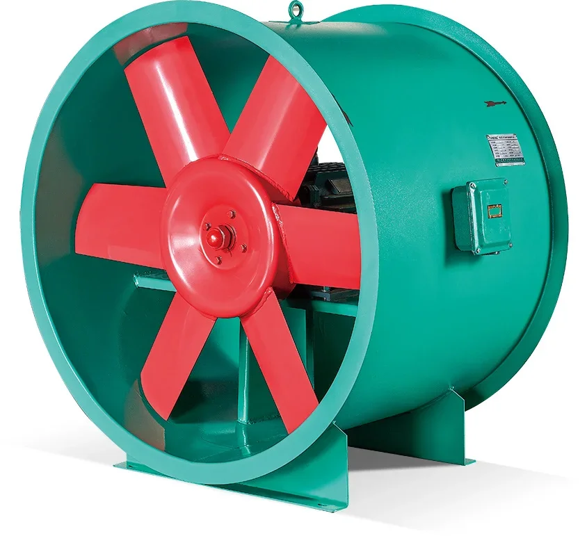 Flow Fire Exhaust Fan Industrial Axial Flow Smoke Fire High Efficiency Wheel Industrial Exhaust Fan