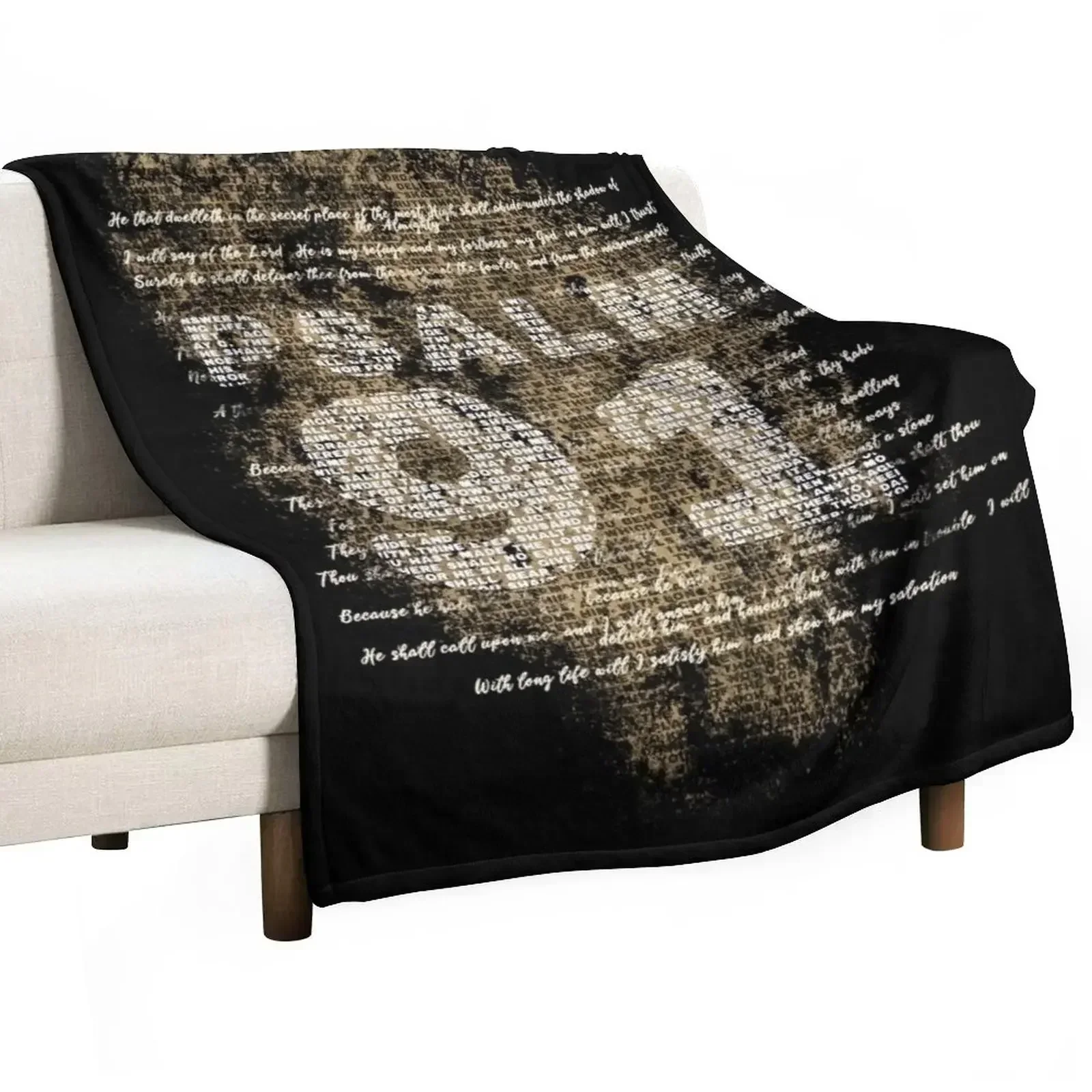 Psalm 91 Throw Blanket Warm Cozy Throw Blanket for Living Room Couch