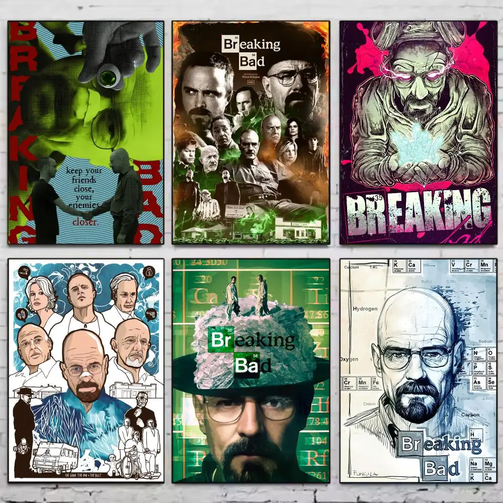 Cool TV B-Breaking Bad Poster Vintage Wall Art Aesthetic Room Decor Print Living Room Bedroom Home Decoration