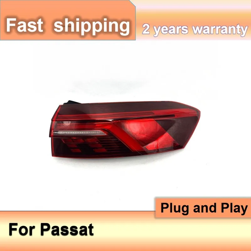 Car Accessories for VW Passat Taillight 2019-2020 US Passat LED Rear Lamp DRL+Dynamic Turn Signal+Brake+Reverse