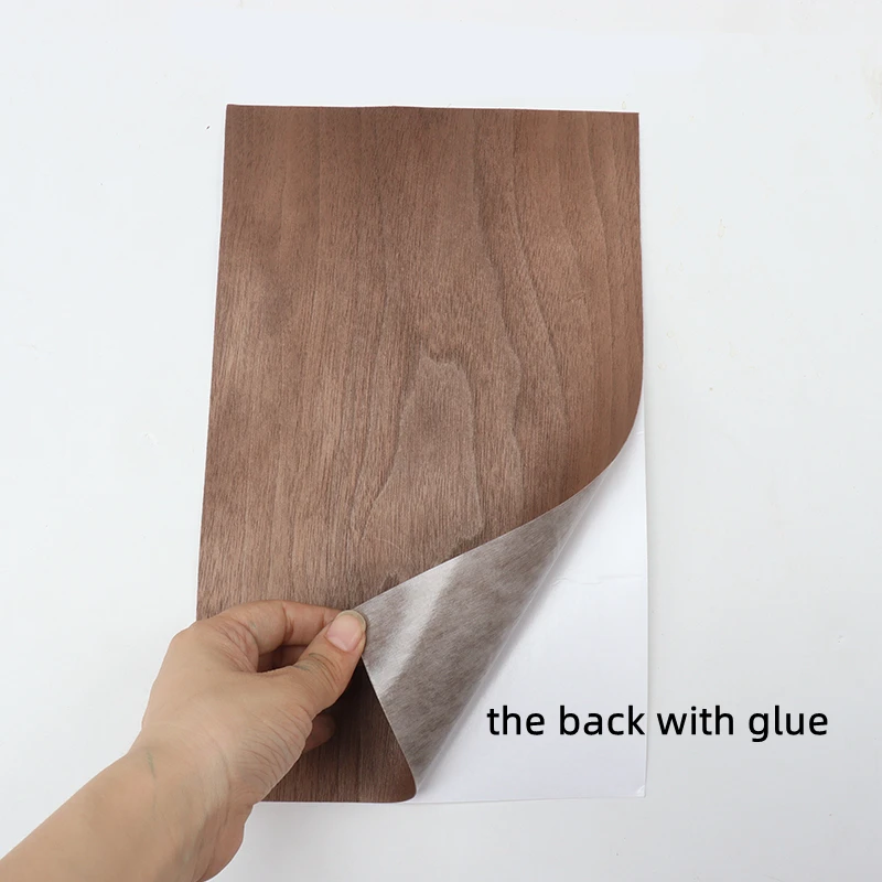 Self-adhesive Natural Wood Veneer Black Walnut for Furniture DIY Cupboard Door Repair, Furniture Veneer 55*250cm（W*L）