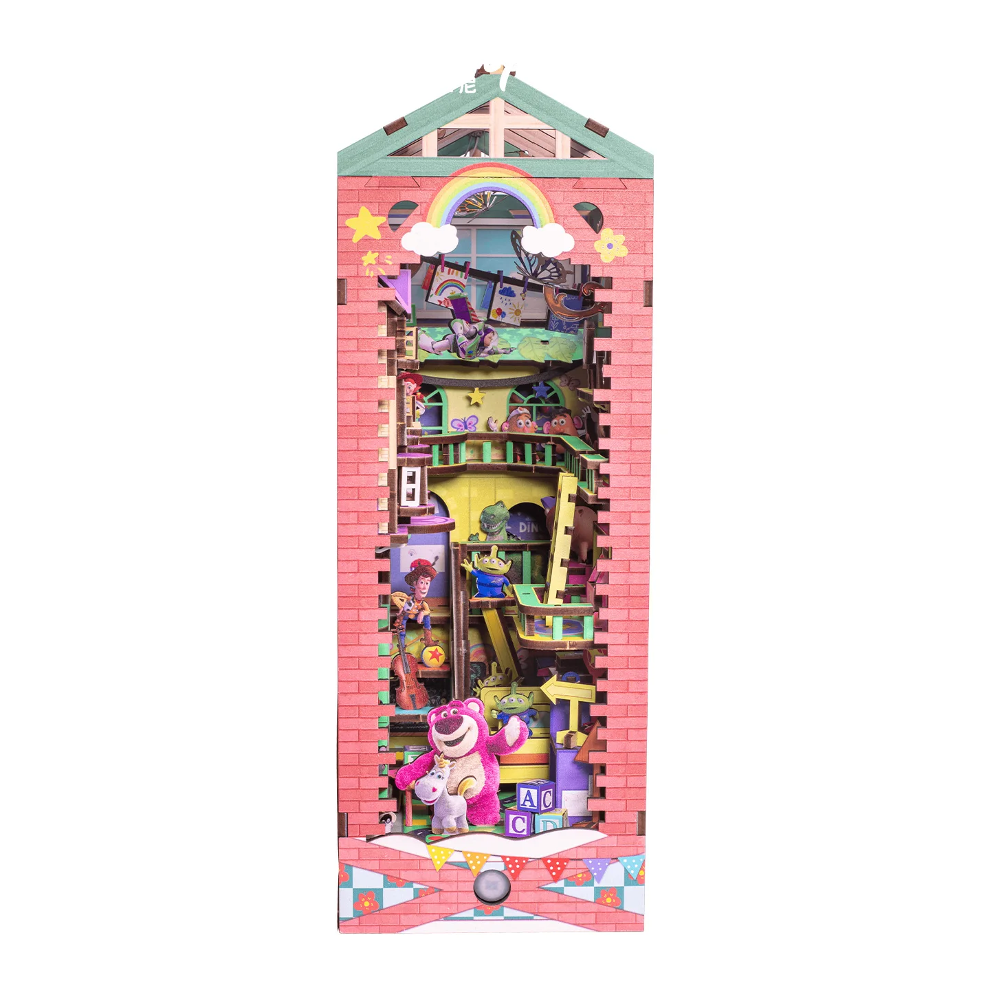 MU Toy Story Boekensteun 3D Metalen Puzzel DIY Montage Kit, Denkspel, Kantoordecoratie, Verjaardag Kerst Halloween Cadeau