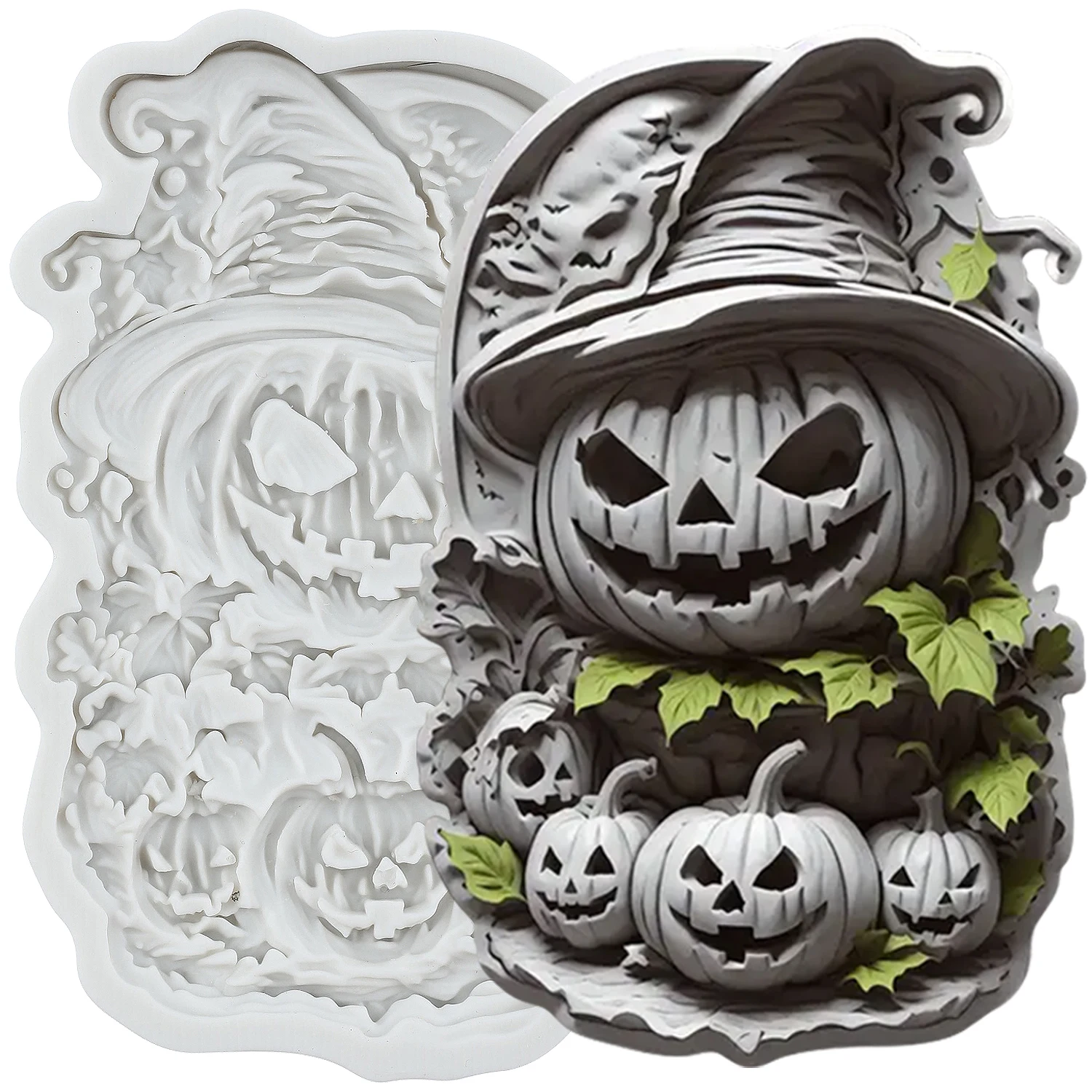 Halloween Pumpkin Silicone Molds Pumpkin Fondant Cake Decorating Tools Cupcake Topper Chocolate Candy Resin Mold