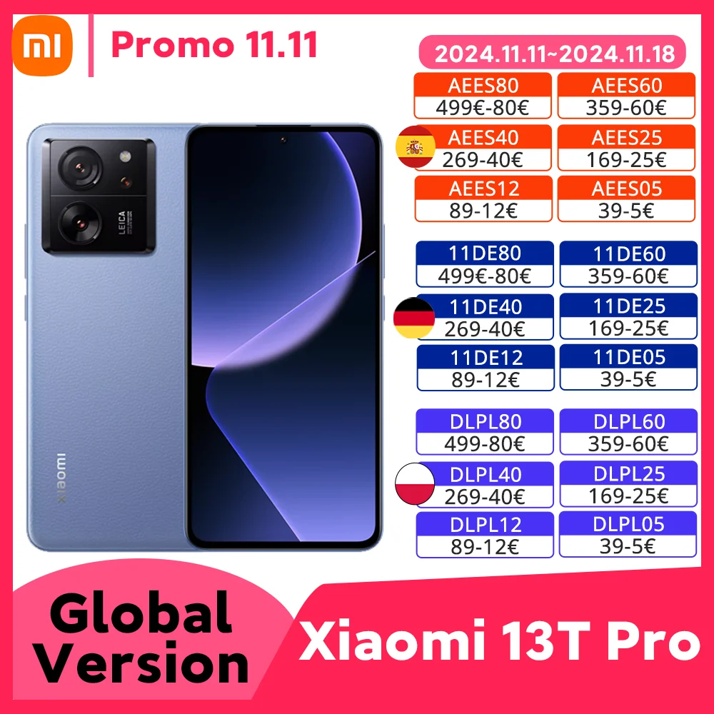 Global Version Xiaomi 13T Pro 5G 50MP Leica Camera 144Hz 6.67