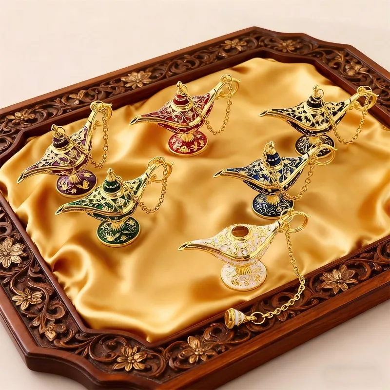 

European and American classical style Aladdin magic lamp alloy decorative crafts ornament small patterned magic lamp