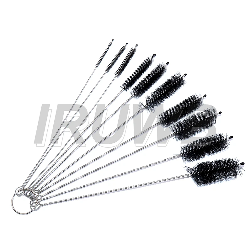 10pcs Nylon Bottle Straw Household Cleaning Brush Set Kitchen Cleaning Brushes Bristle Kit Tube Bottle Straw Washing Cleaner