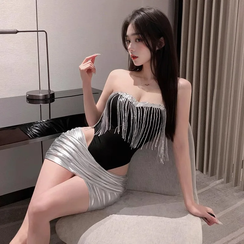 

Sexy Lady Secretary Uniform Cosplay Lingerie Exotic Office Transparent Lace Bodysuit Hip Wrap Skirt Porno Nightclub Temptation