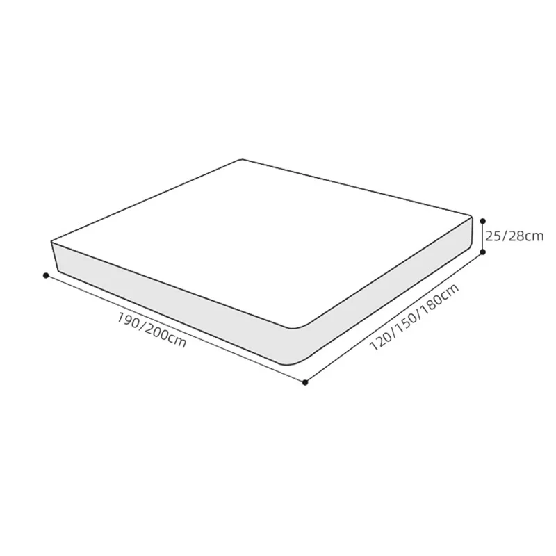 مرتبة ربيعية عصرية مريحة من اللاتكس مبطنة عالية الكثافة من جل التبريد مراتب إسفنج الذاكرة للشقق الفندقية #2