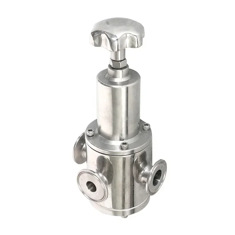 Food Grade Stainless Steel 304 Three Way Tri Clamp Sanitary Steam Pressure Reducing Valve