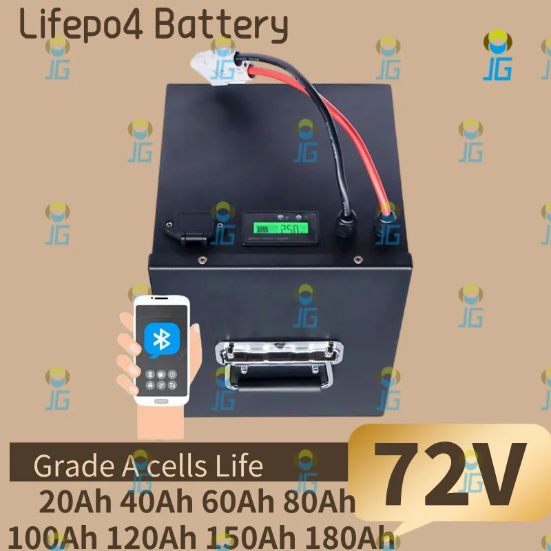 

72V 20ah 40ah 60ah 80ah 100ah 120ah 150ah 180ah lifepo4 литиевая батарея BMS для автомобилей 500W 800W 1000W 1500W 2000W 3000W