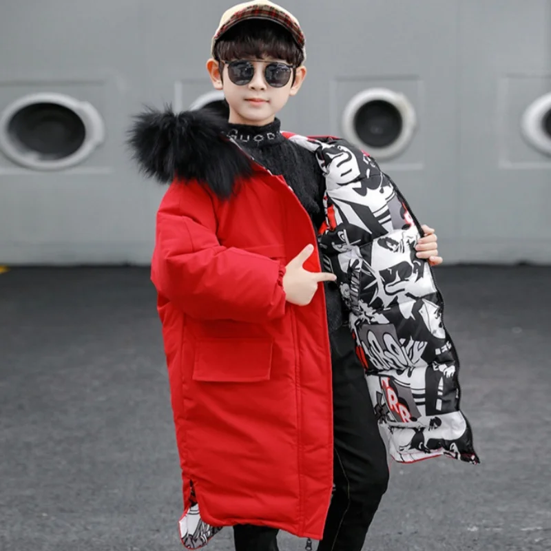 

Boys Coat Overcoat Jacket Windbreak Outerwear 2024 Lovable Winter Autumn Cotton Sport Teenagers Christmas Gift Children's Clothi