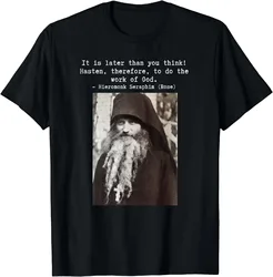 Fr Seraphim Rose Eastern Orthodox T-Shirt 100% Cotton O-Neck Summer Short Sleeve Casual Mens Print T-shirt