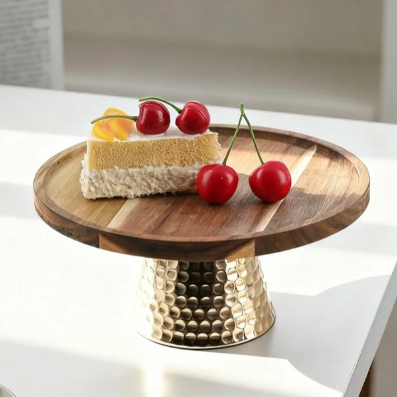 Wooden Fruit Plates Decorative Tray Cake Stand Sweet Plate Treat Dish Desserts Table Accessories Kitchen Utensils Bar Tableware